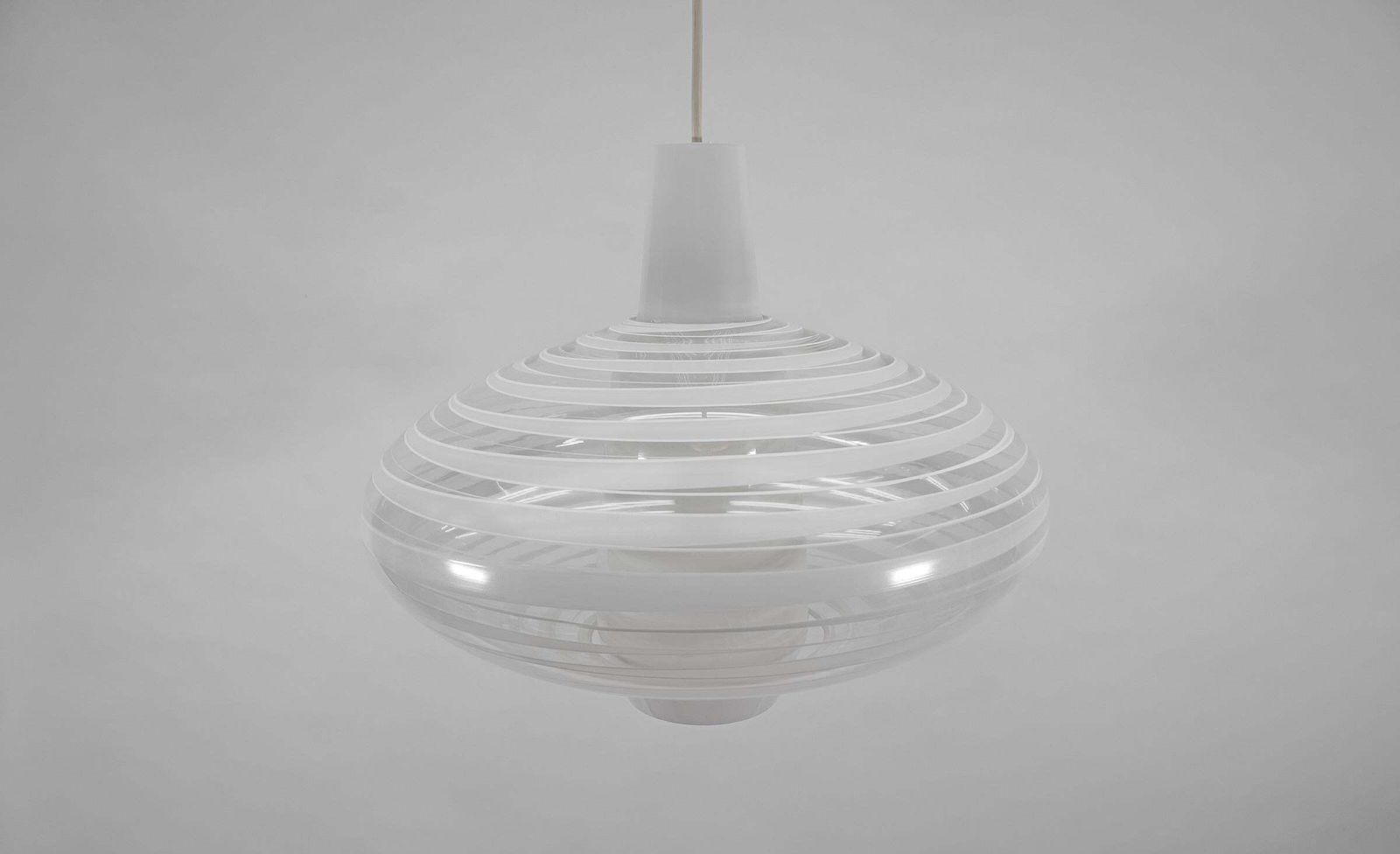 Rare Glass Pendant Light "Bari" By Aloys F. Gangkofner For Peill & Putzler photo Lighting