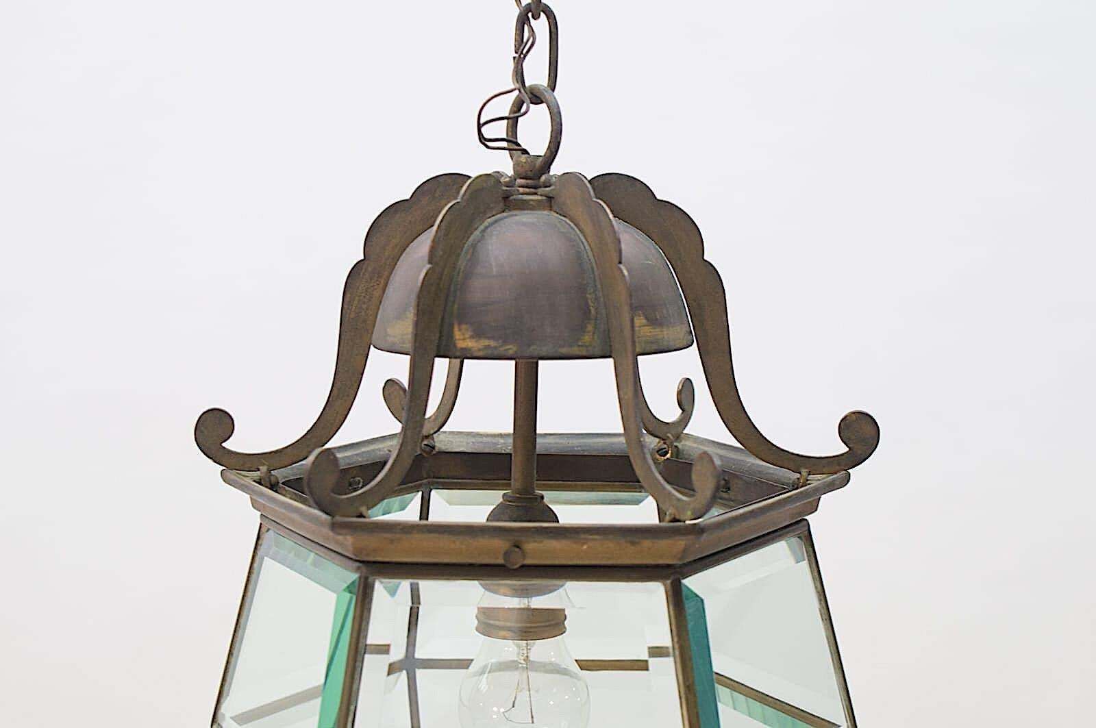 photo furniture Lovely Adolf Loos Lobmeyr Style Light Cut Glass And Brass, Austria 1930s