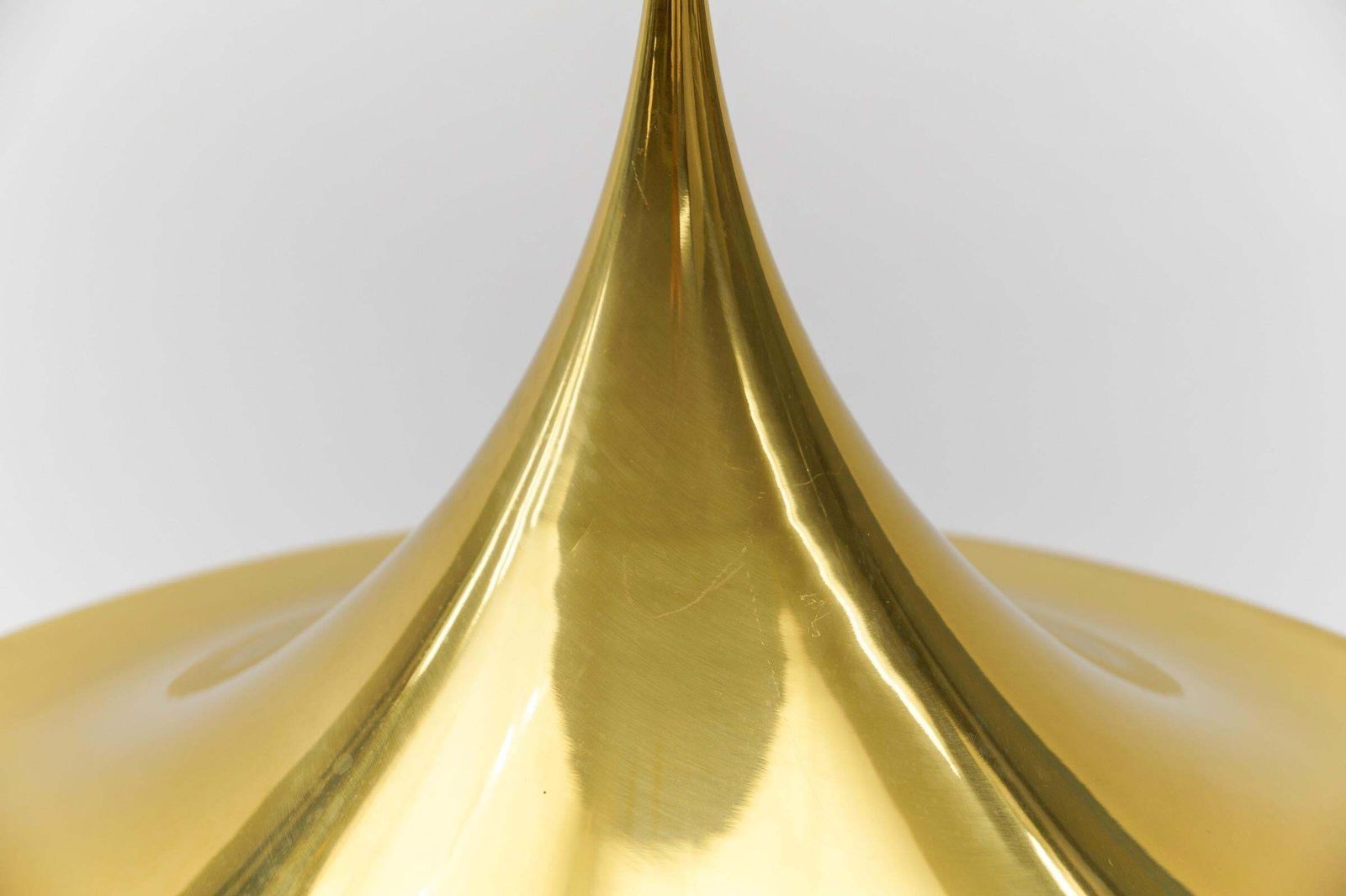 Lighting Large Gold Semi Pendant Lamp By Claus Bonderup & Torsten Thorup For Fog & Mørup photo