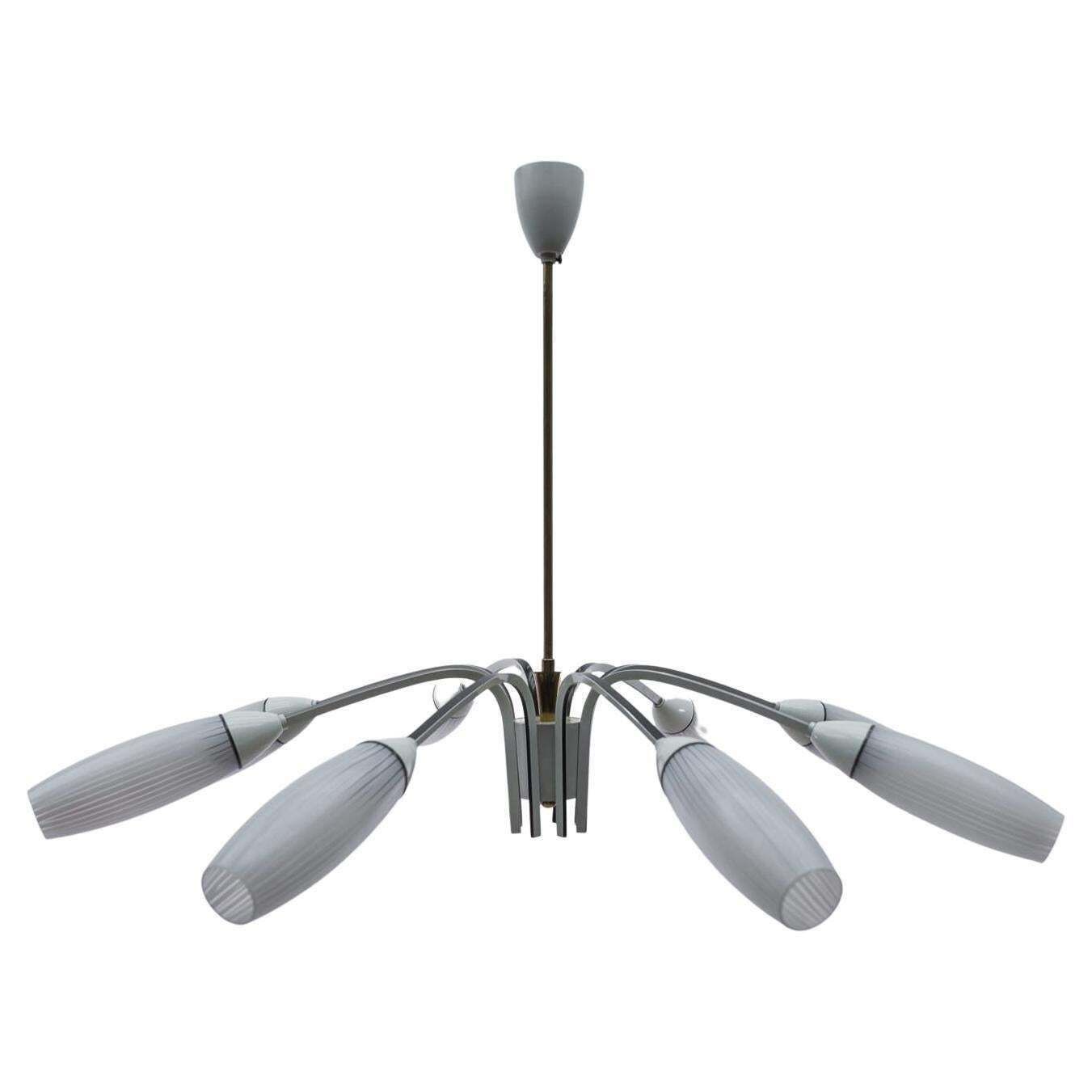 Ceiling 8 Light Sputnik Lamp In The Manner Of Arteluce, Italy 1950s photo furniture