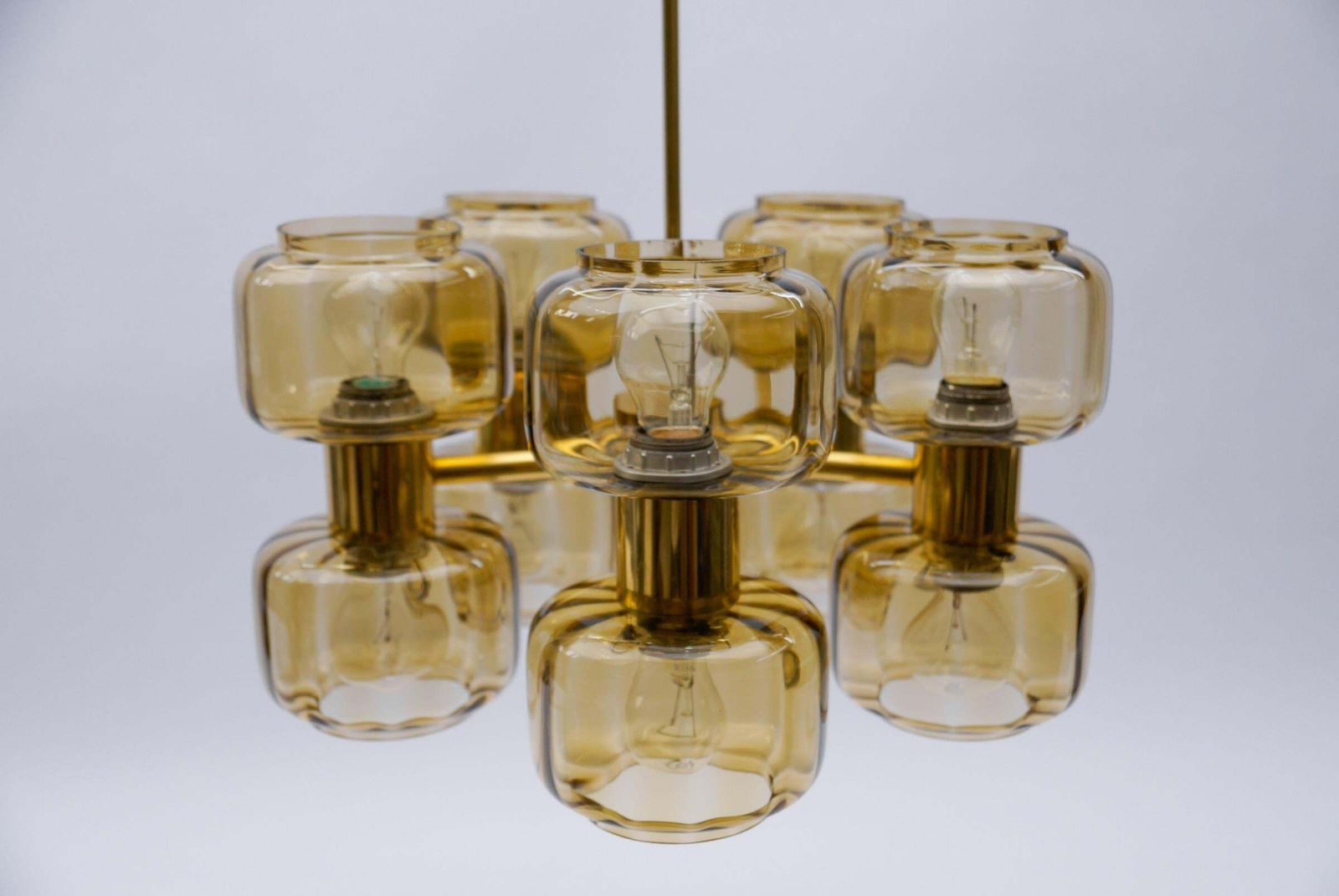 Space Age Golden 10 Light Sputnik Lamp, 1960s photo furniture