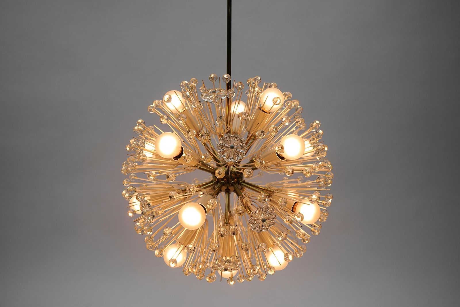 Lovely Snowflake Lamp By Emil Stejnar For Rupert Nikoll, 1950s, Austria photo vintage
