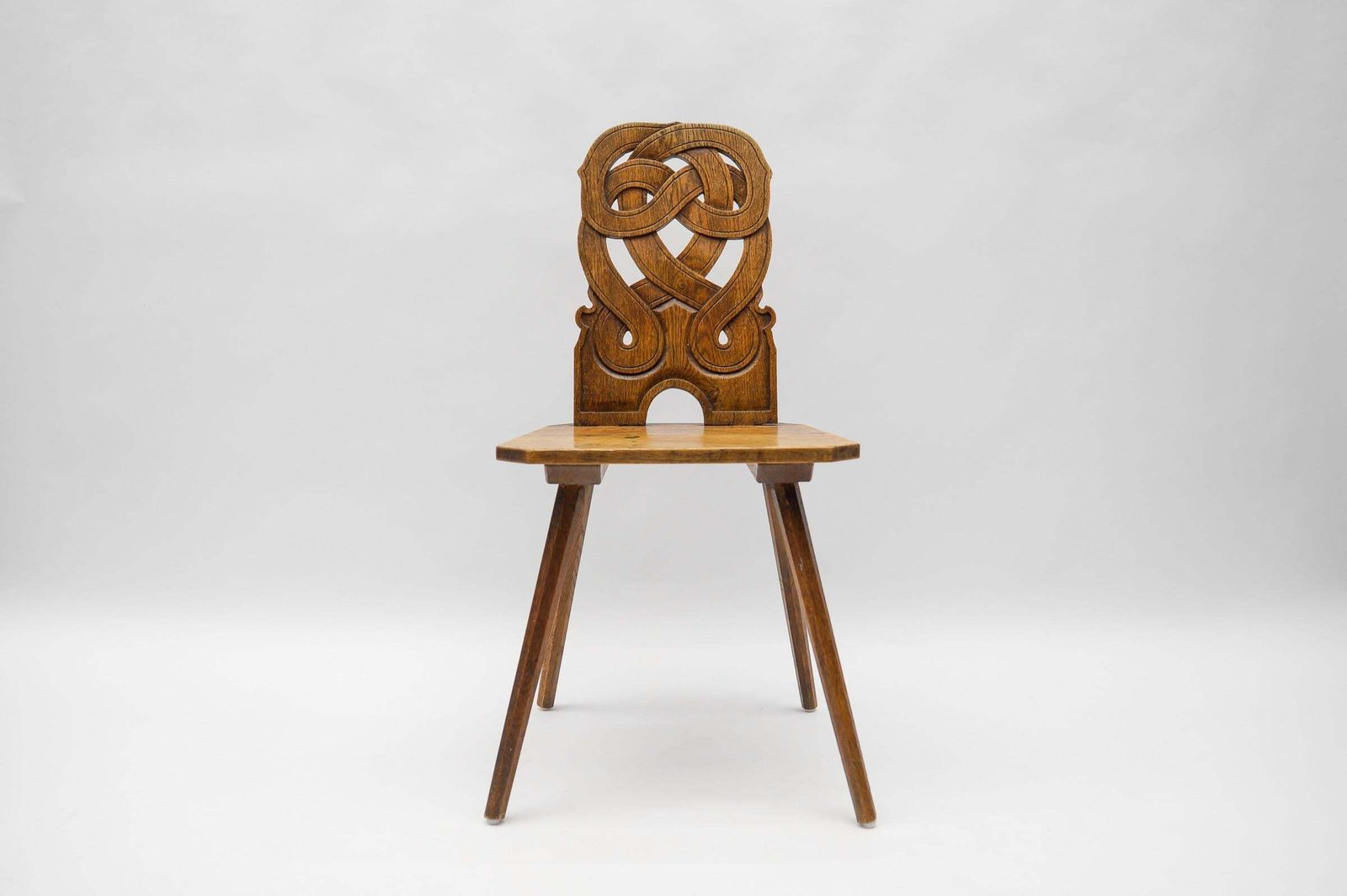 Alsatian Chair With Interlacing Pattern On The Back, France 1930s photo furniture