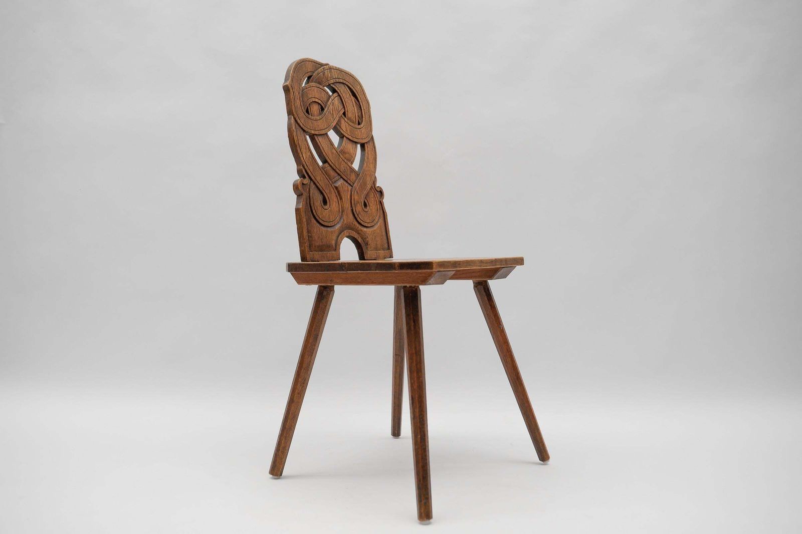 Alsatian Chair With Interlacing Pattern On The Back, France 1930s photo Furniture