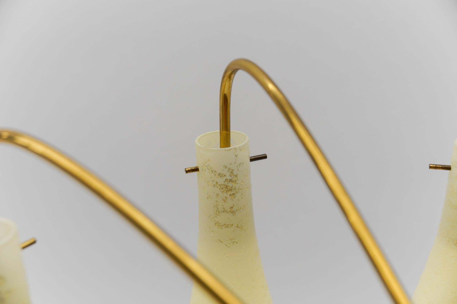 2081.0 Brass & Glass Sputnik Chandelier With 10 Lights, 1950s Italy photo