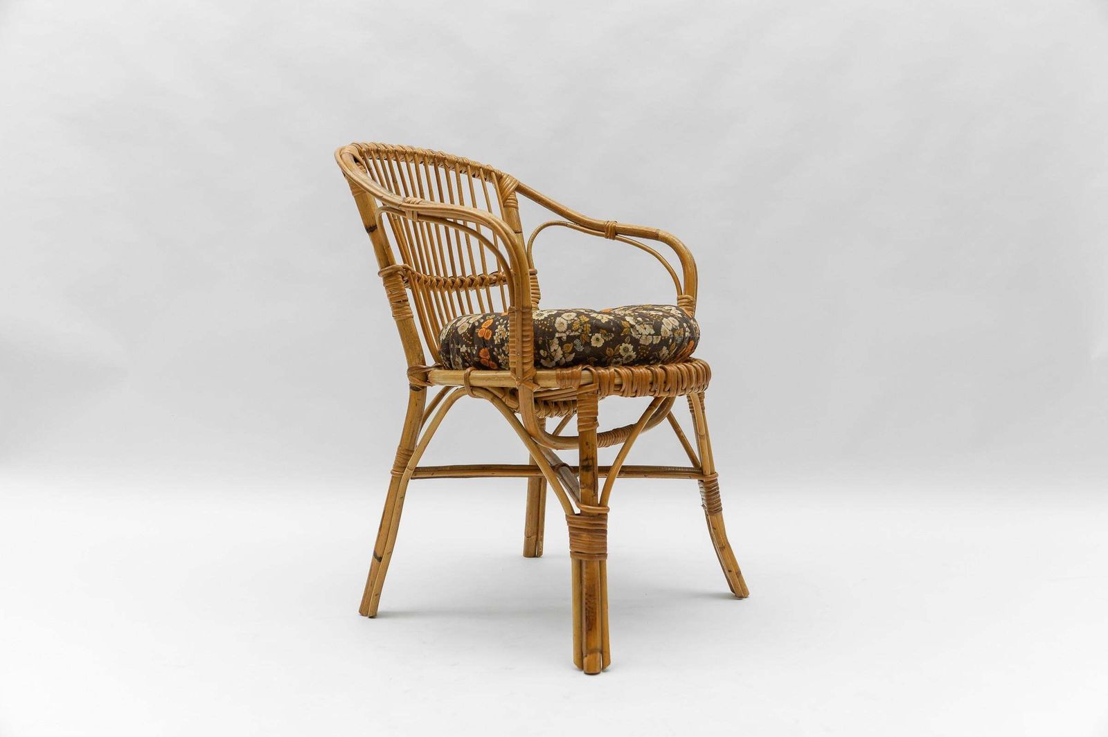 photo buy Set Of Four Italian Rattan/Bamboo Armchairs, 1960s