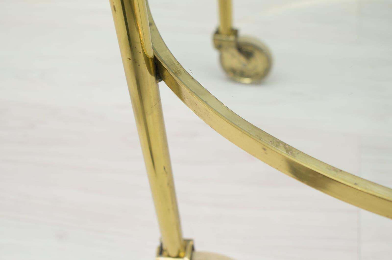 photo buy Brass Serving Trolley From Vereinigte Werkstätten Munich, Germany, 1950s