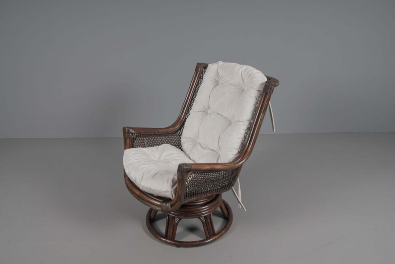 photo buy New Upholstered Rattan Seating Set, 4x Armchairs 1x Stool 1x Coffee Table, 1960s