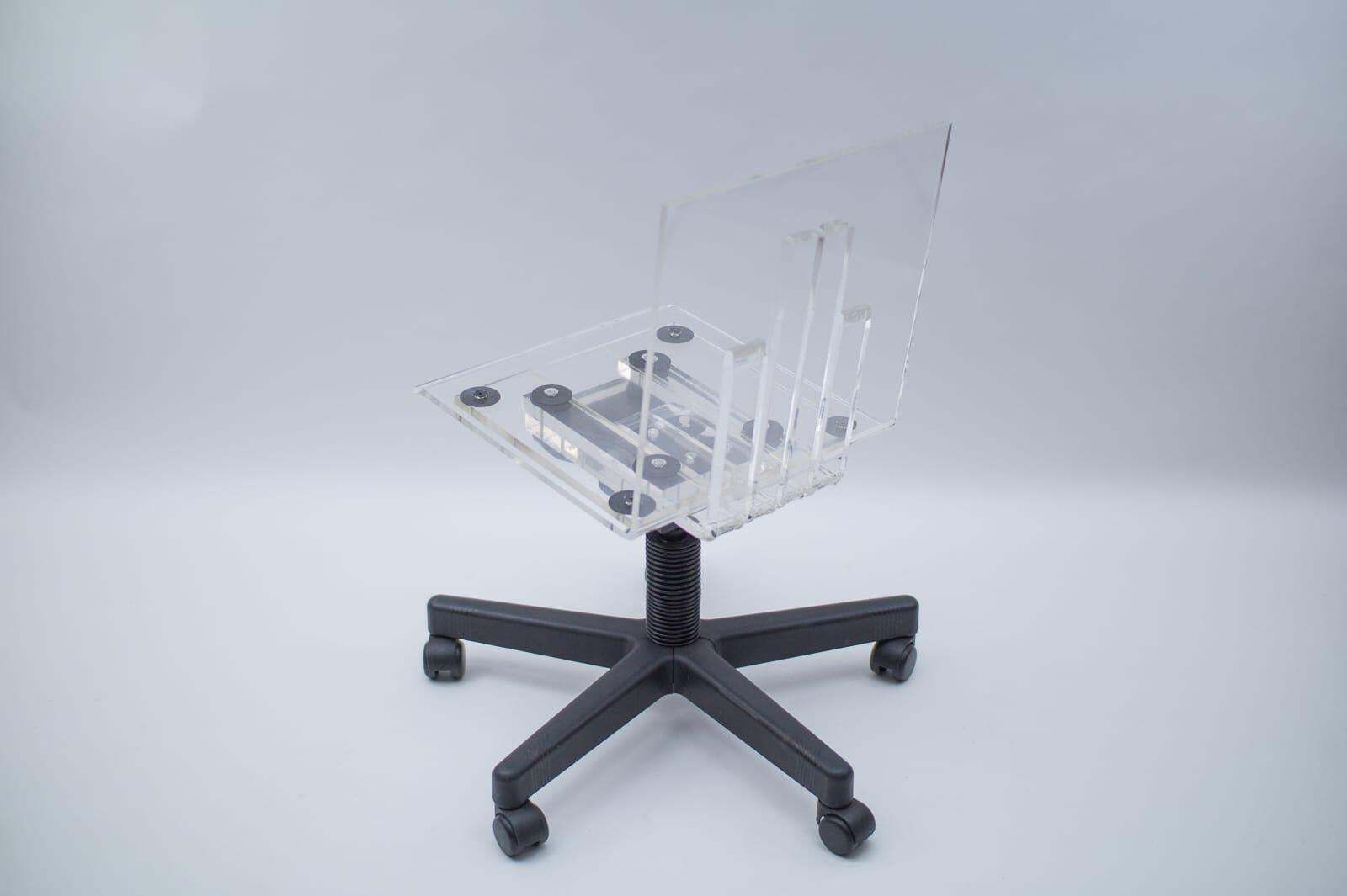 Very Rare Plexiglass Desk Chair, 1990s, Italy photo Furniture