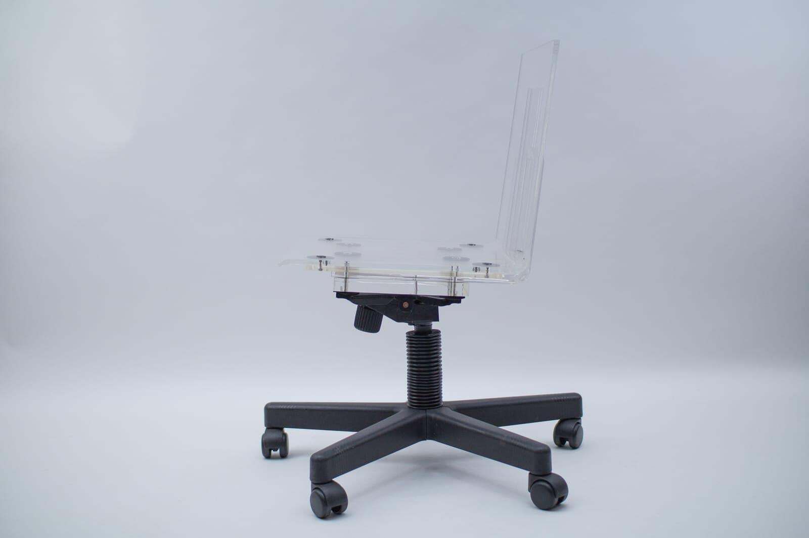 Very Rare Plexiglass Desk Chair, 1990s, Italy photo 1019.0