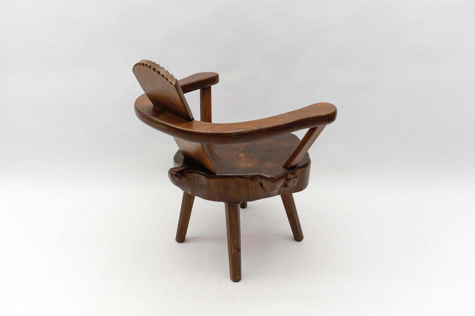 Mid Century Modern French Wooden Armchair, Pierre Chapo Attributed, 1960s photo buy