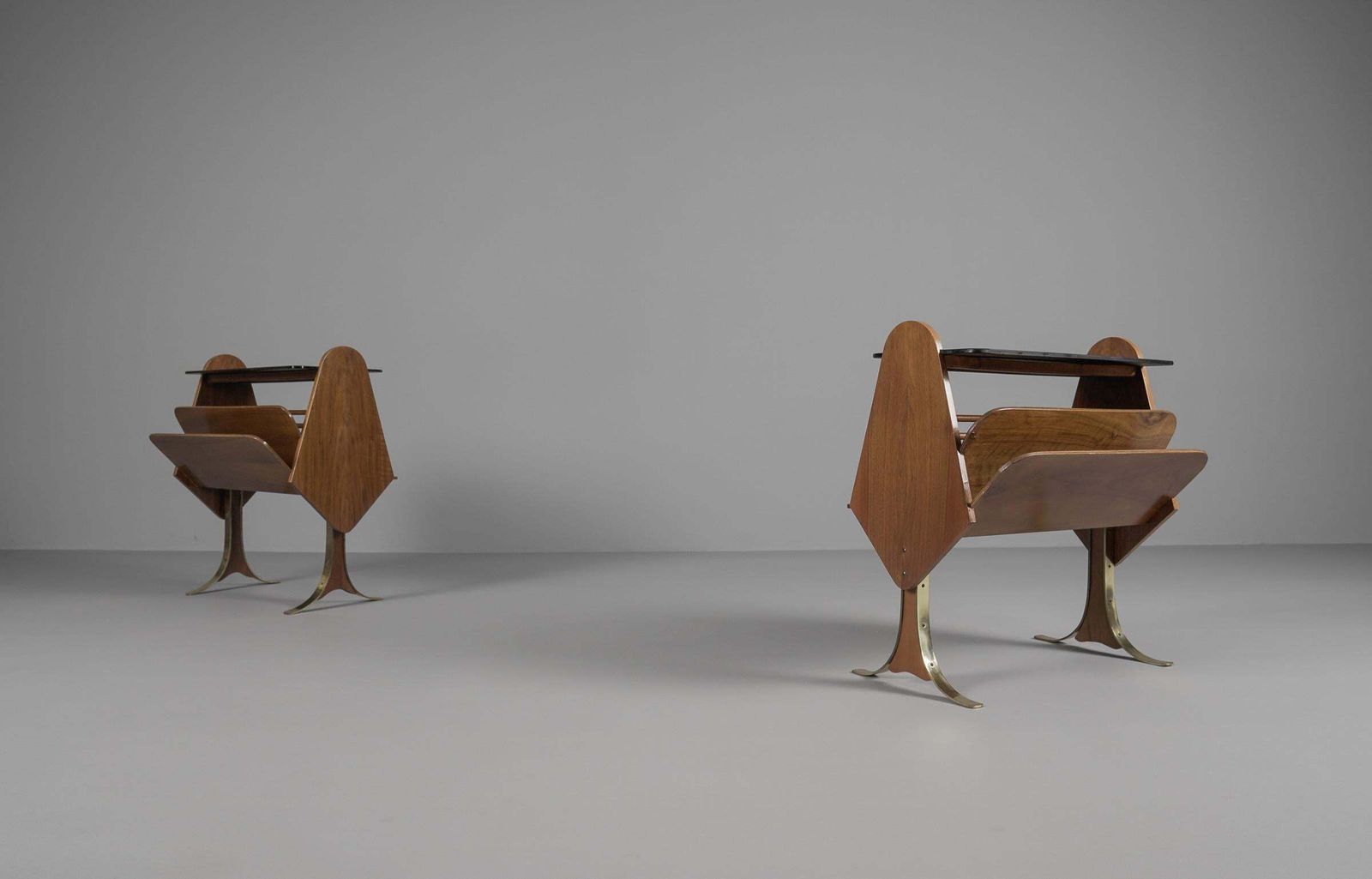Filigree And Shapely Mid Century Modern Side Tables, 1950s photo Furniture