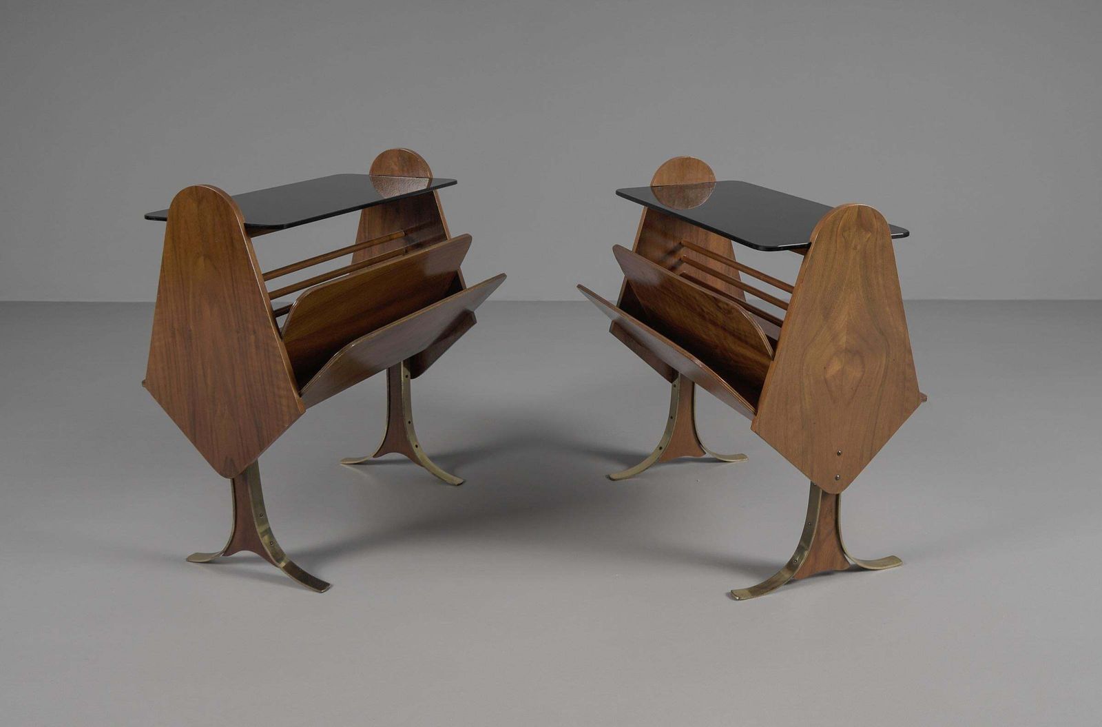 Filigree And Shapely Mid Century Modern Side Tables, 1950s photo vinterior