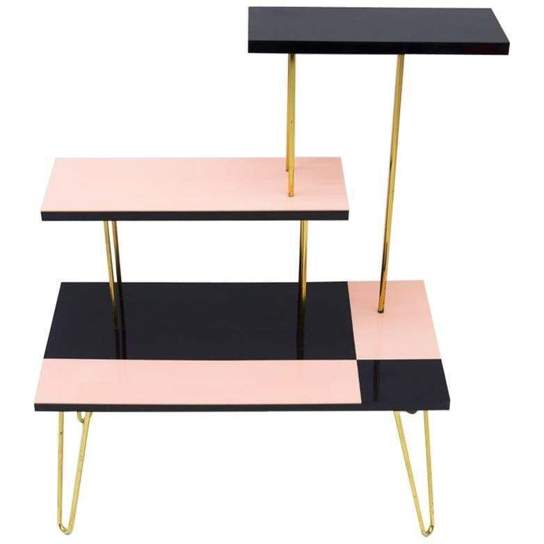 Mid Century Modern Brass Tubular Steel étagère / Flower Stand, 1950s/60s
