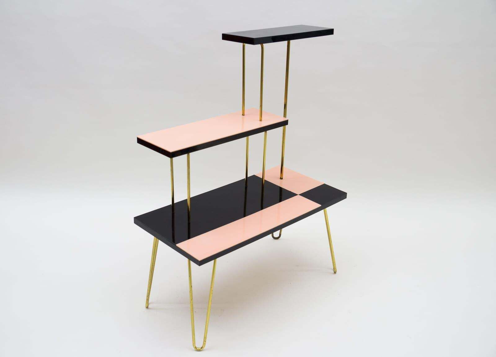Mid Century Modern Brass Tubular Steel étagère / Flower Stand, 1950s/60s photo 977.0