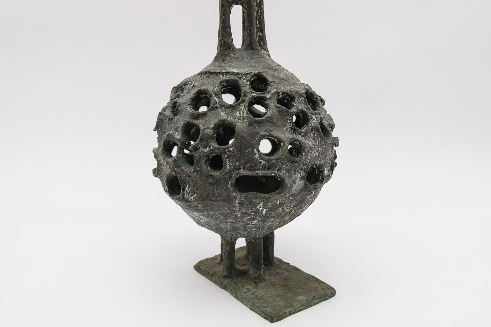 Unique Bronze Design Of The Ball Fountain From Nuremberg By Günther Rossow photo vinterior
