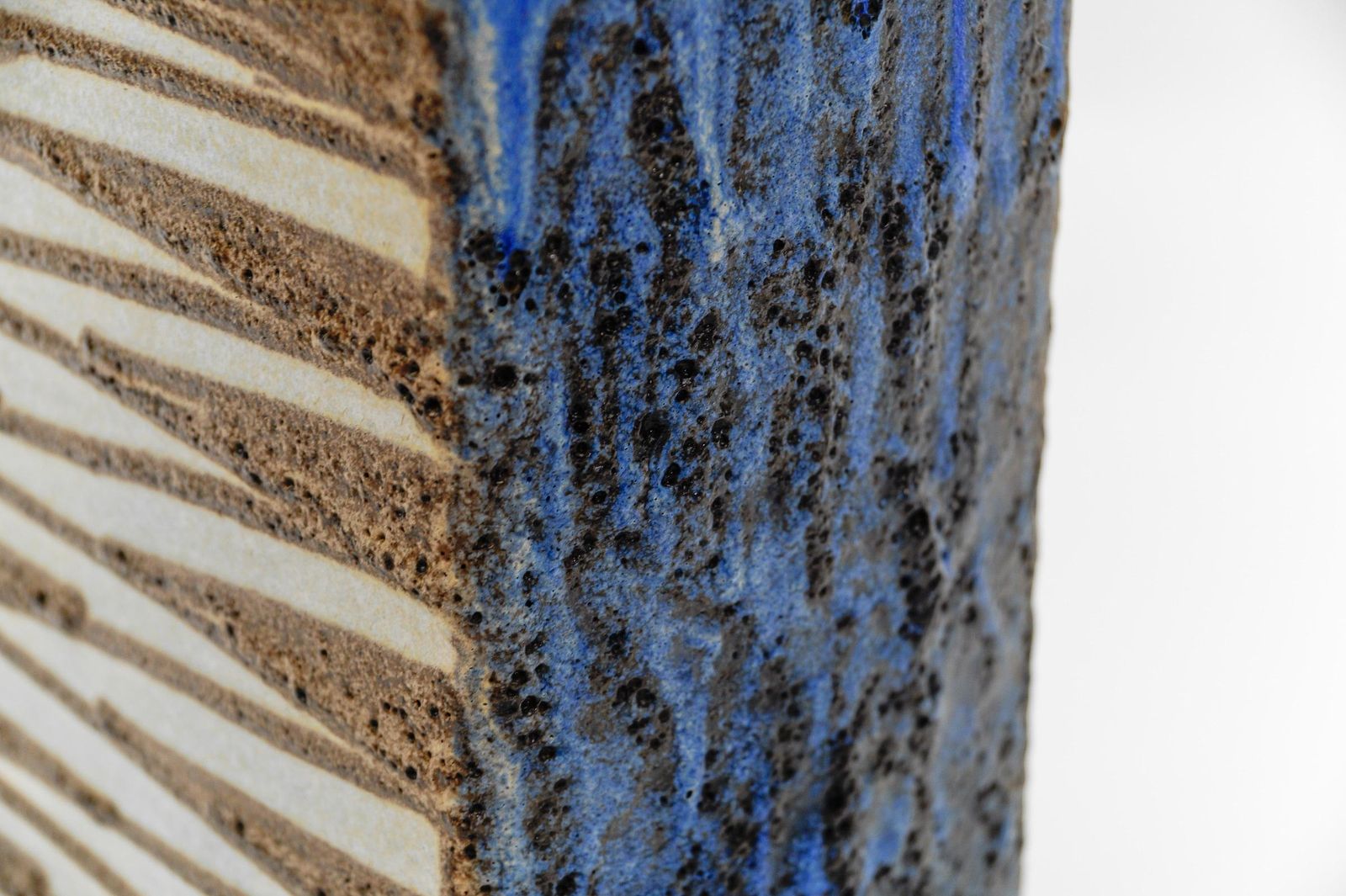 photo furniture Large Glazed Ceramic Lava Vase From Ceramano Scheurich, Germany 1960s