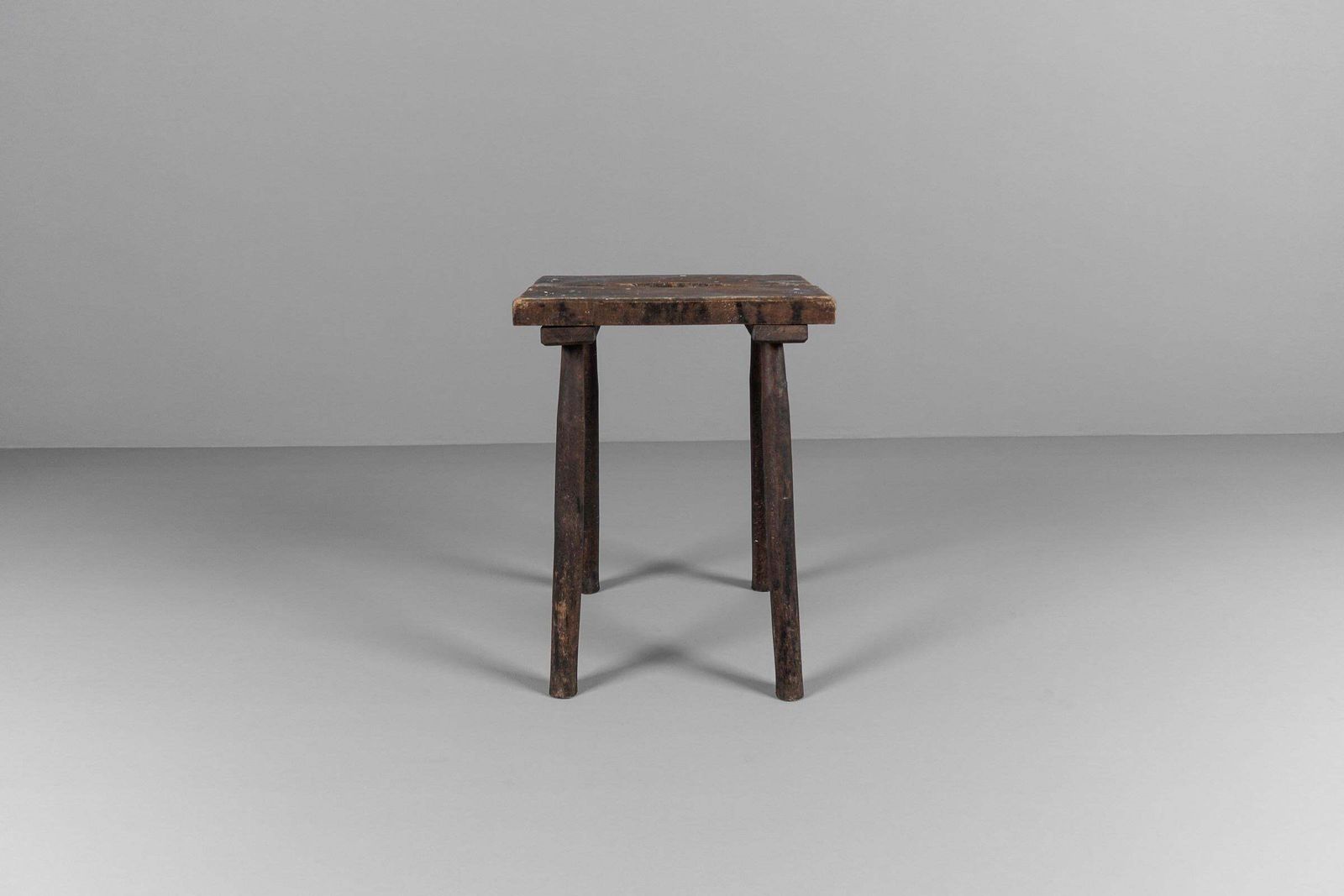 Lovely French Mid Century Modern Working Wooden Stool, 1950s photo for sale