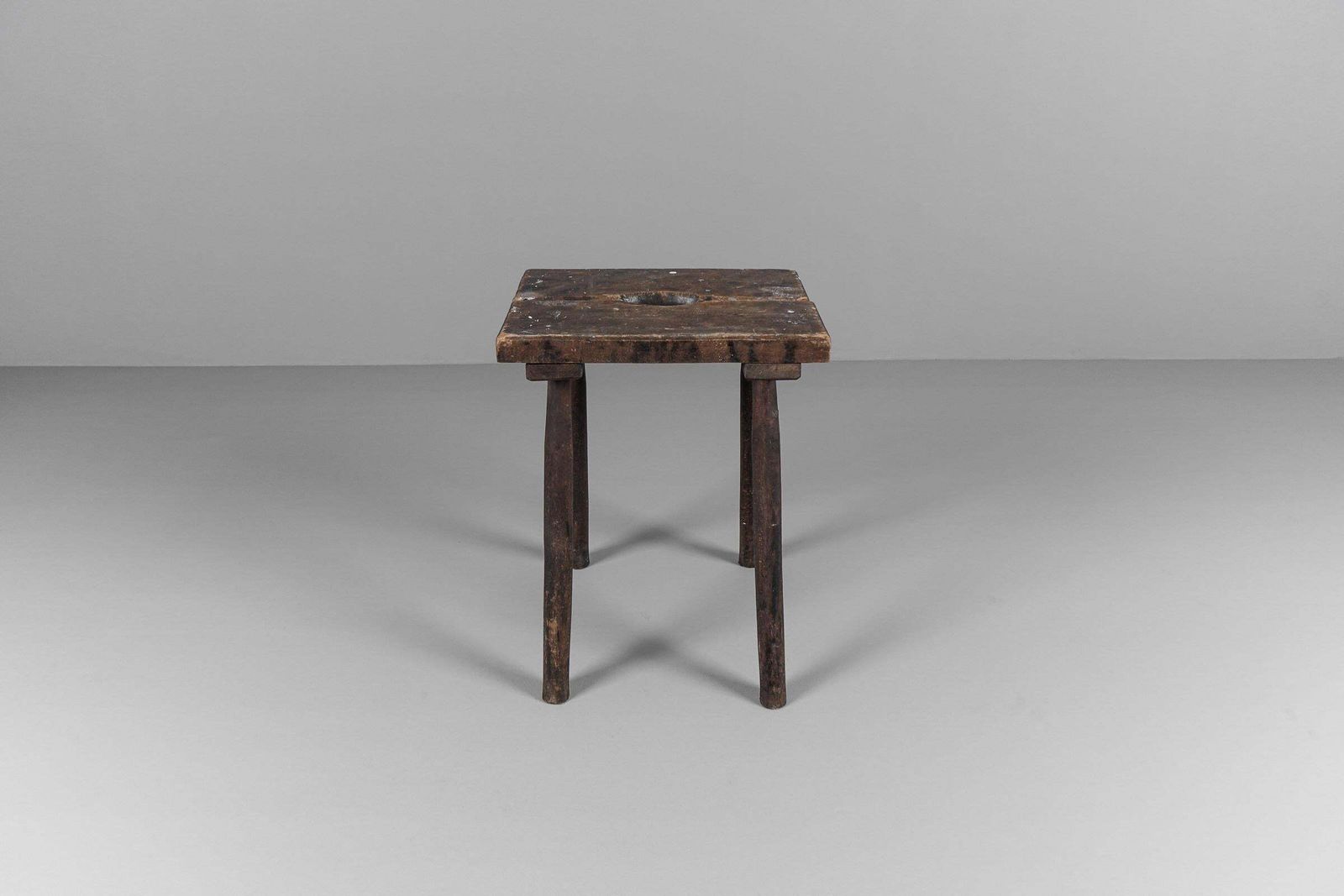 Lovely French Mid Century Modern Working Wooden Stool, 1950s photo Furniture