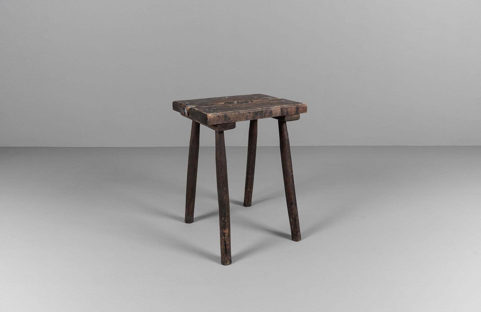 Lovely French Mid Century Modern Working Wooden Stool, 1950s photo 722.0