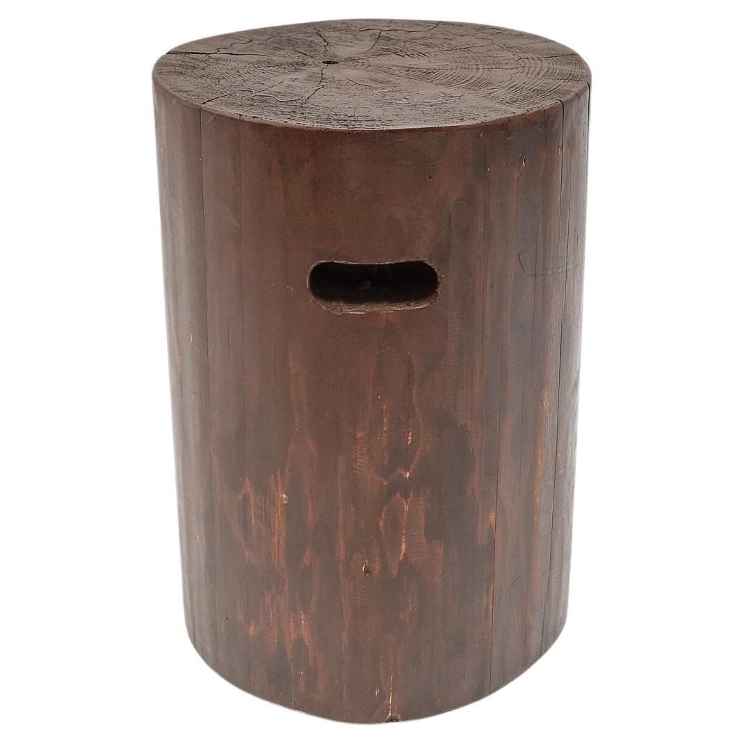 Mid Century Modern Wooden Stool From The French Alps,   1950s