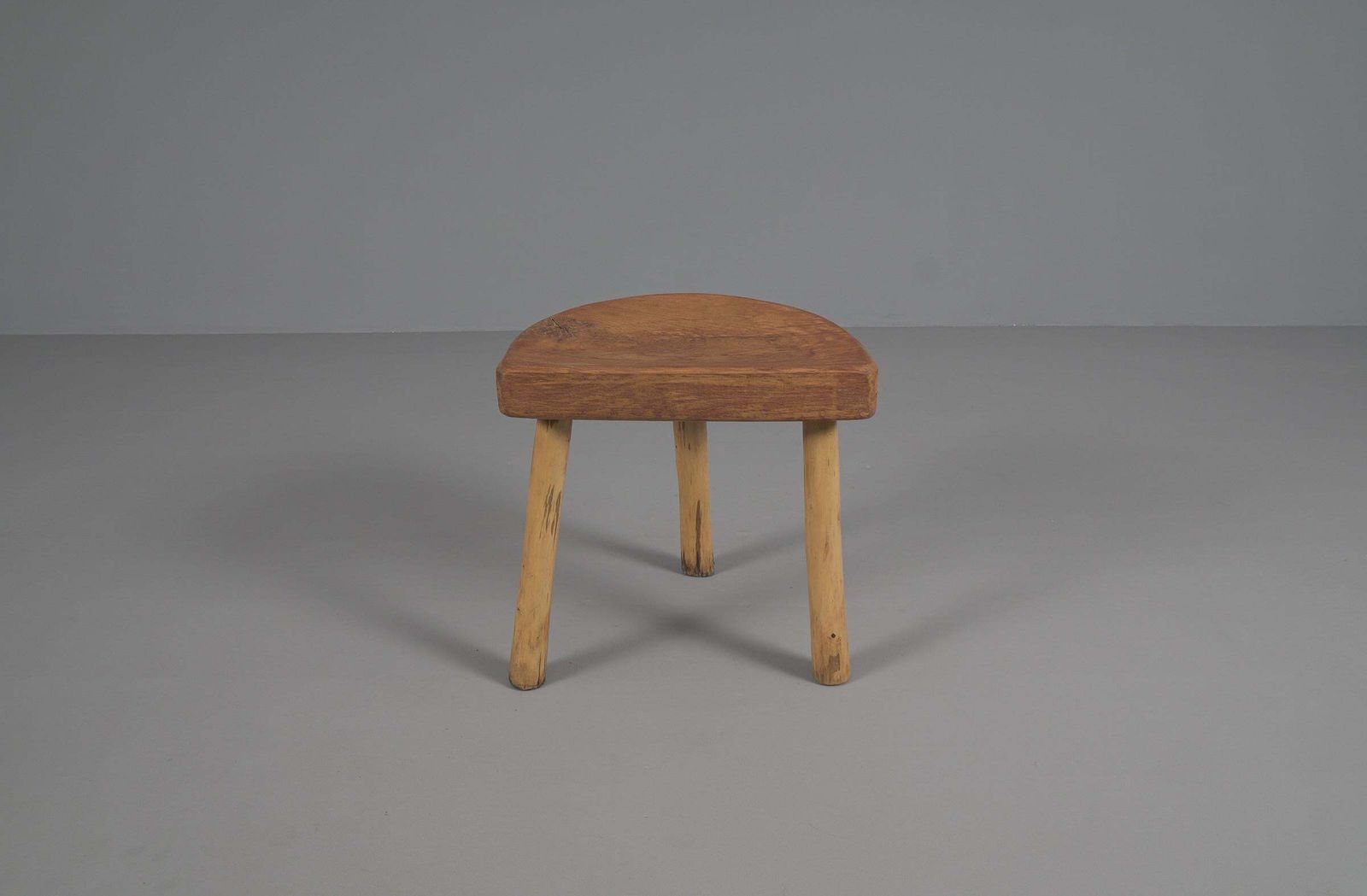 Mid Century Modern Massive Oak Stool, 1960s, France photo 1019.0