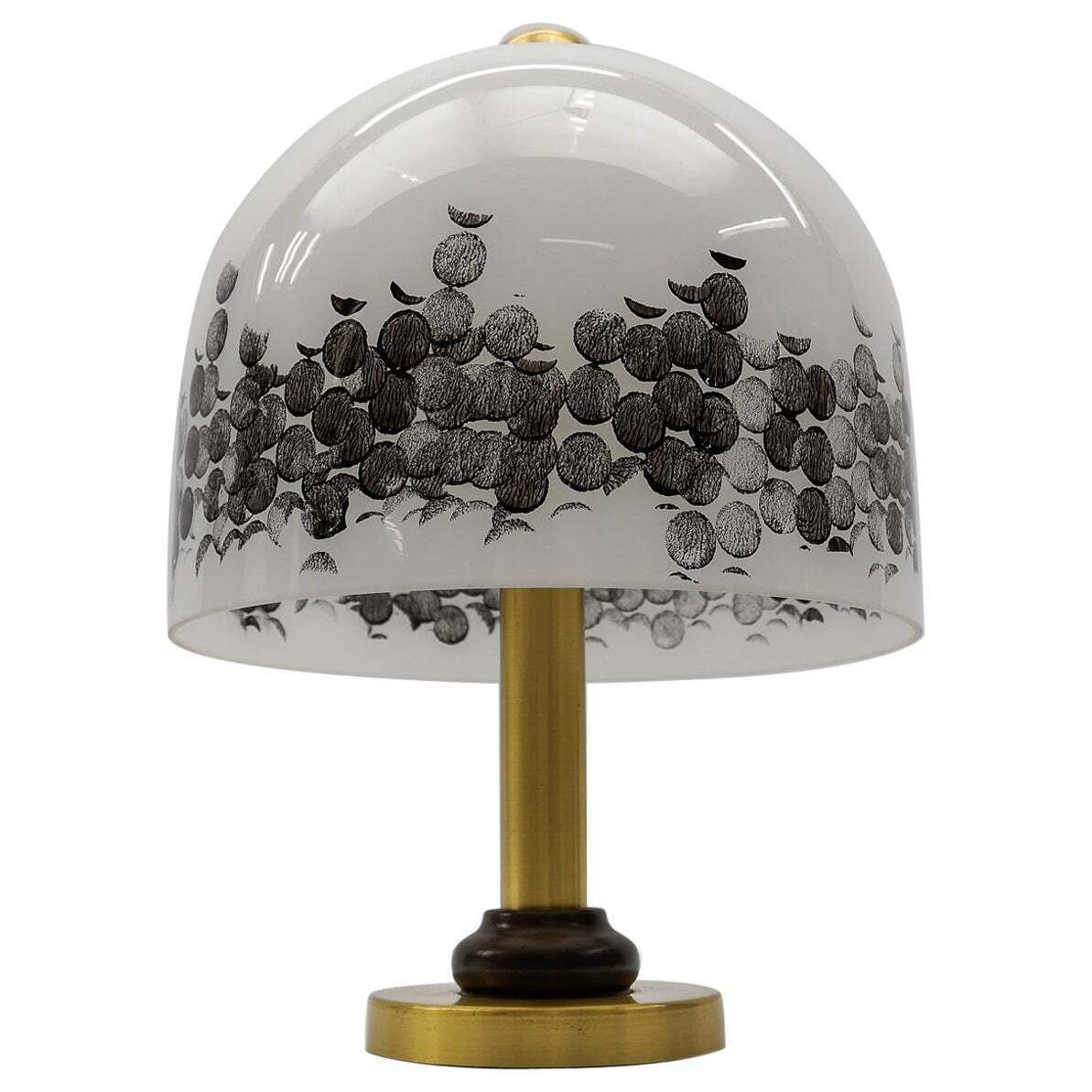 Lovely Milk Glass Table Lamp By Peill & Putzler, 1960s