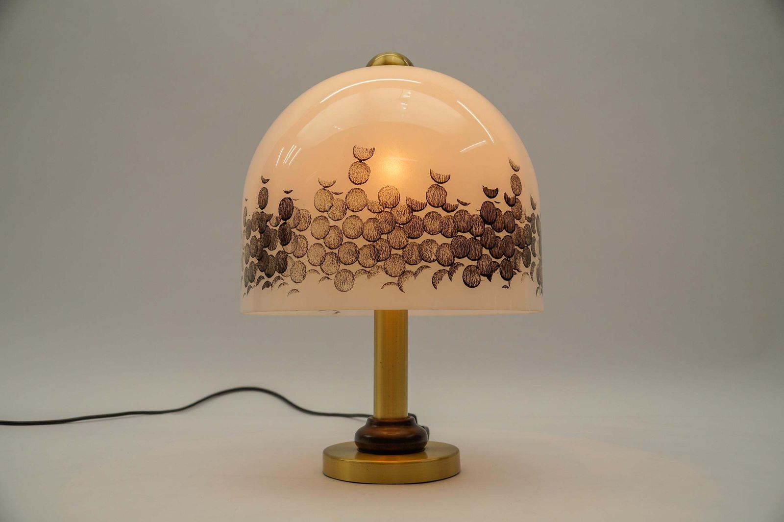 photo furniture Lovely Milk Glass Table Lamp By Peill & Putzler, 1960s