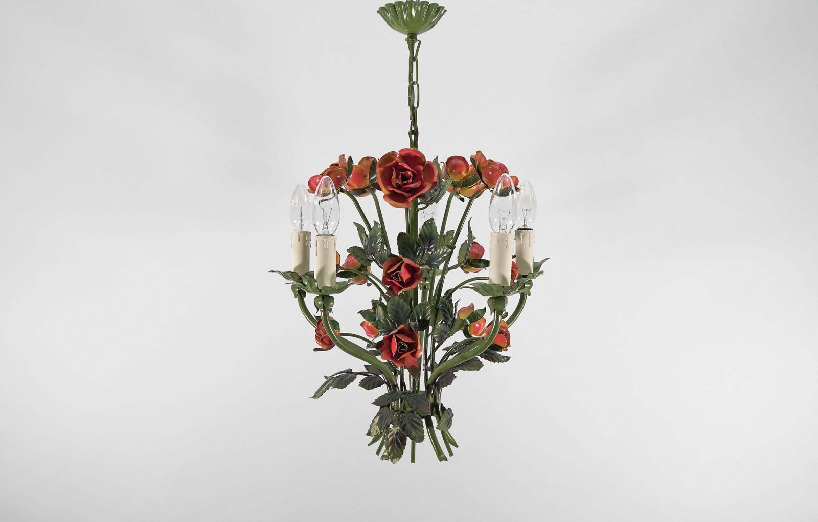 Lovely Mid Century Modern Florentine Hanging Lamp, 1960s Italy photo furniture