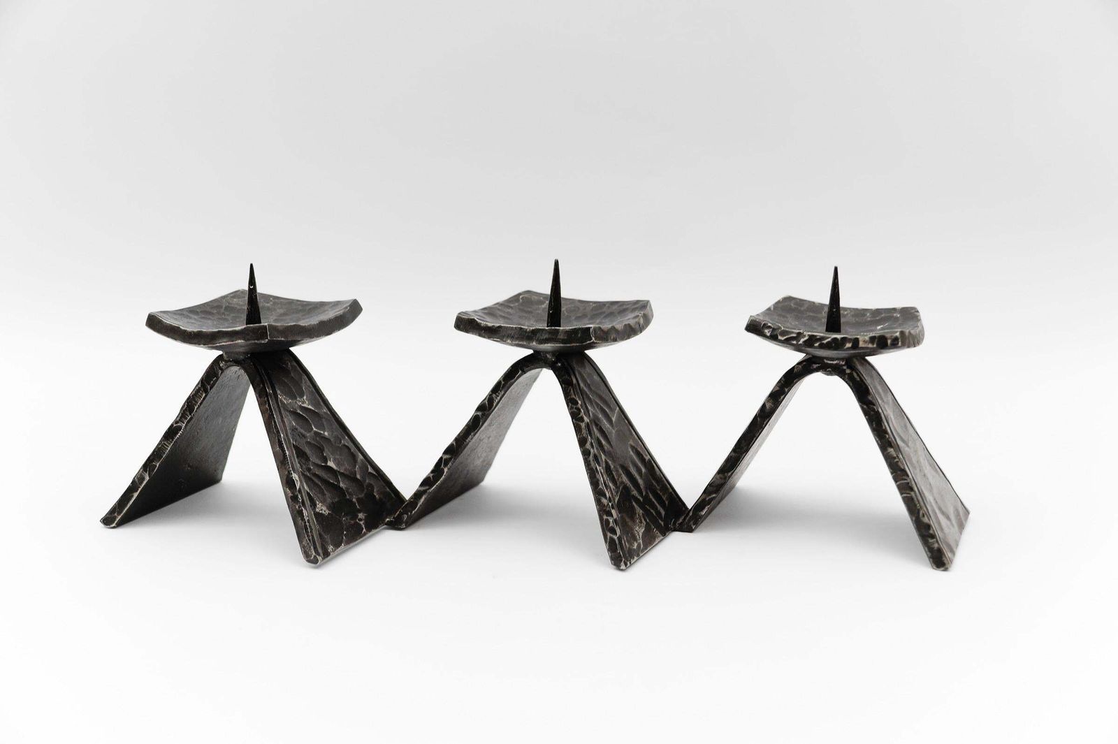 Wrought Handmade Artist Brutalist Candleholder, 1960s Austria photo for sale