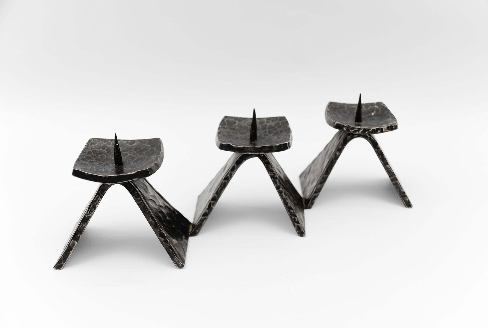 Wrought Handmade Artist Brutalist Candleholder, 1960s Austria photo Home Decor