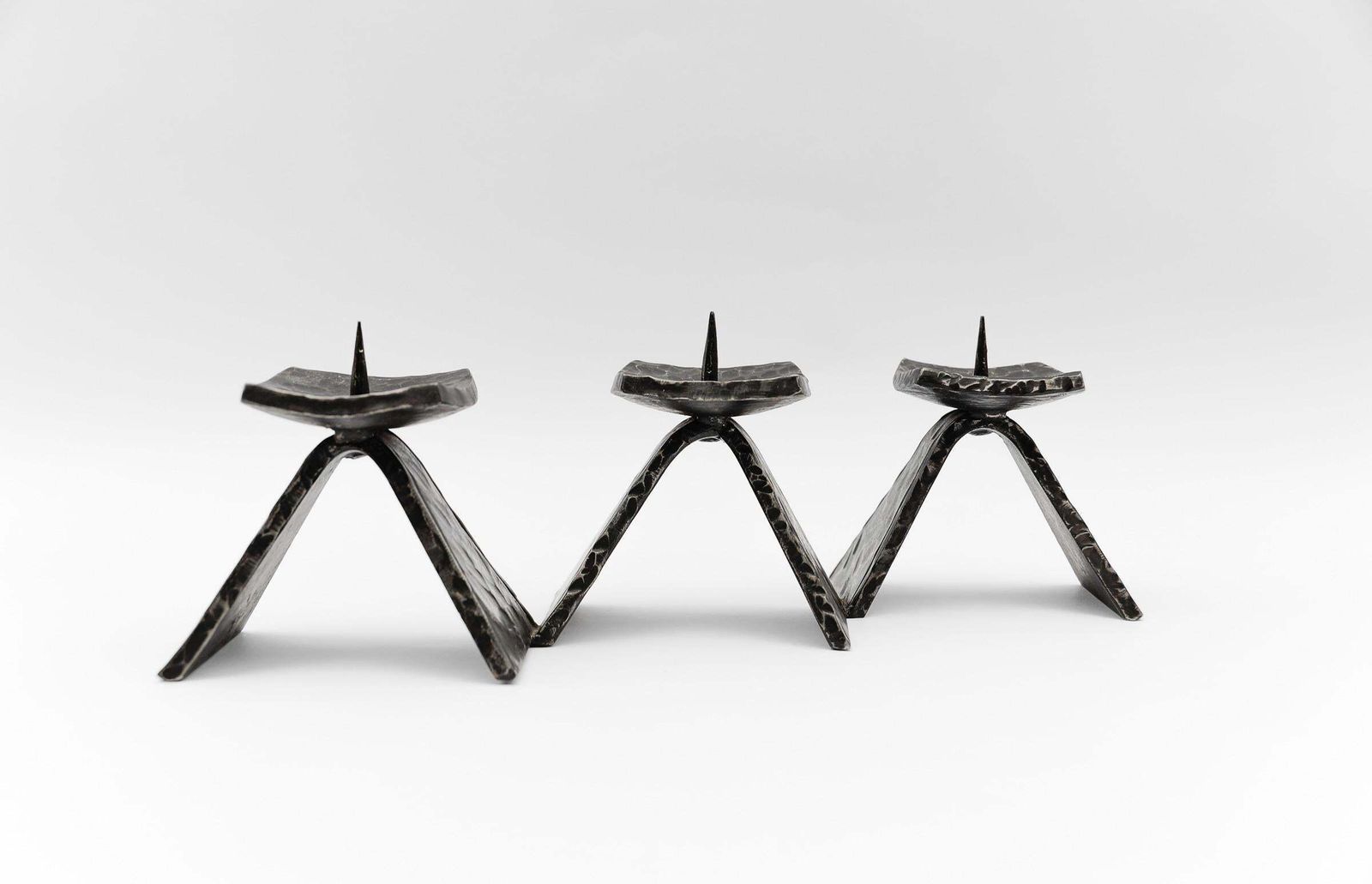 Wrought Handmade Artist Brutalist Candleholder, 1960s Austria photo buy