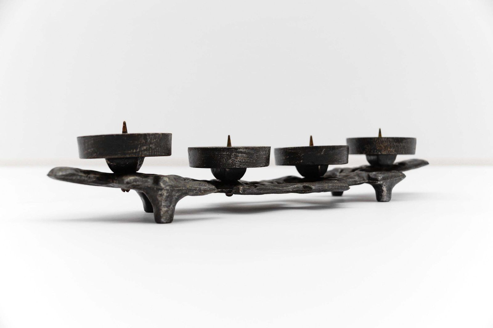 Pair Of Wrought Iron Artist Brutalist Candleholder, 1960s Austria photo 764.0