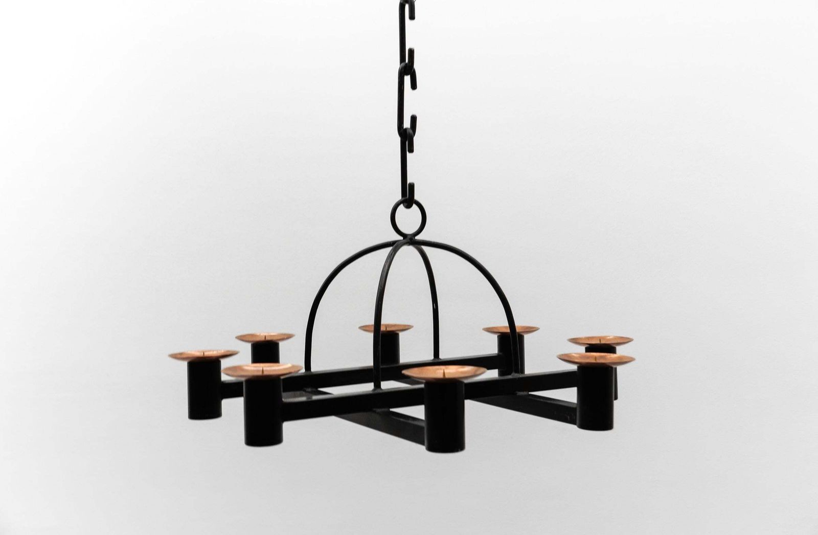 Awesome Metal And Copper Ceiling Candle Holder, 1960s Mid Century Modern photo Home Decor