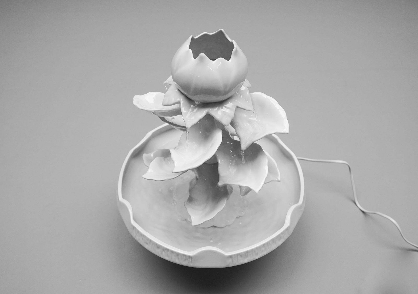 photo for sale Awesome Electrical Porcelain Room Fountain, 1960s Italy