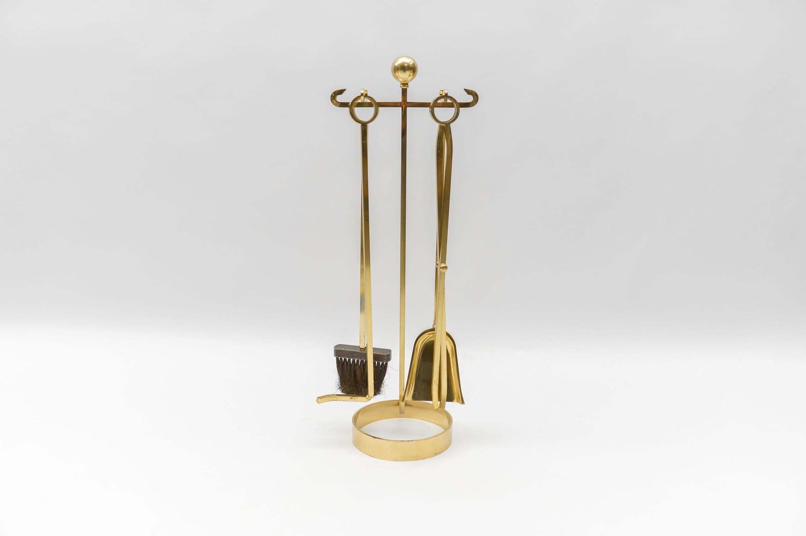 Set Of Elegant Four Arts & Crafts Fire Utensils On A Matching Stand photo furniture