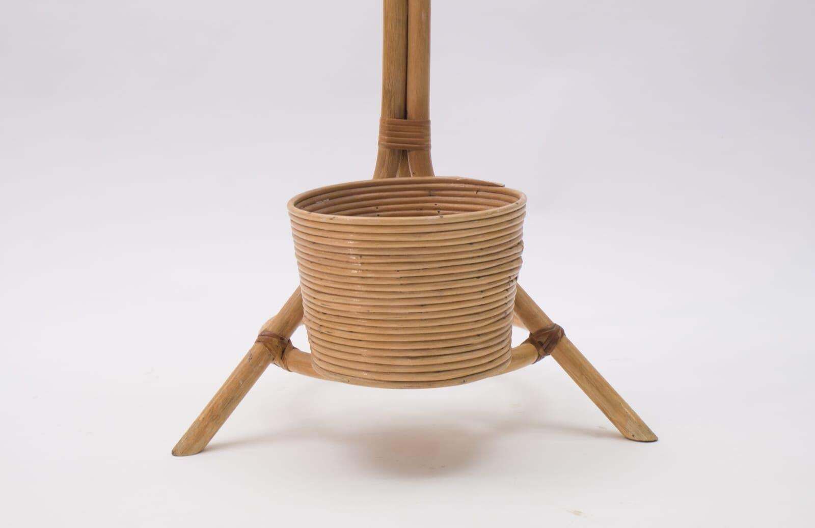 Italian Bamboo And Rattan Flower Stand Or Plant Holder, 1950s photo buy