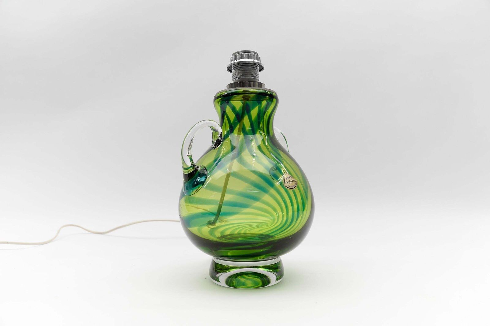 photo furniture Pair Heavy Mid Century Modern Handblown Glass Table Lamp By Joska, 1970s Germany