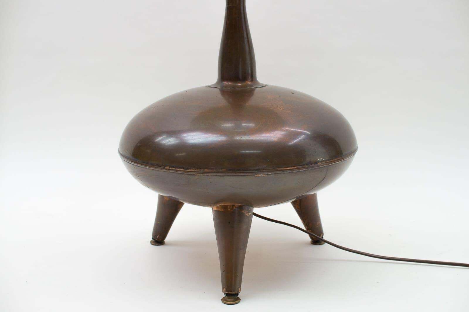 Very Rare Handmade Copper Floor Lamp From R.S.A., South Africa, 1970s photo vintage