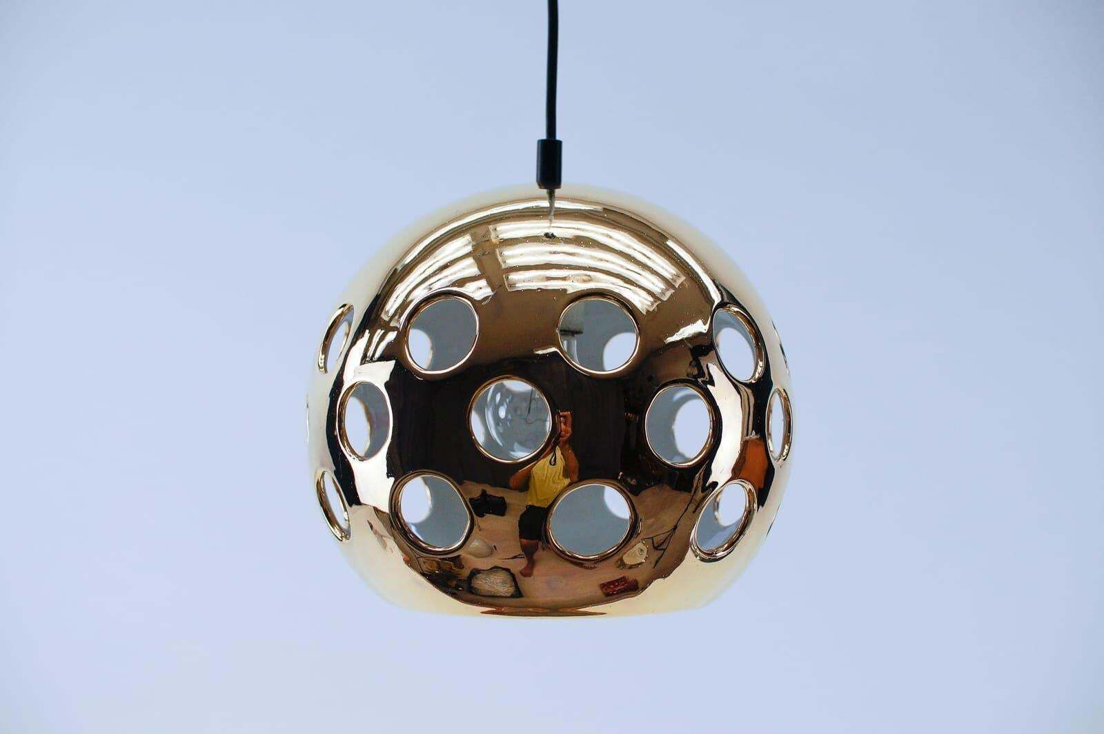 A Pair Of Very Rare Gold Glazed Ceramic Wall Lamps, 1960s Italy photo buy