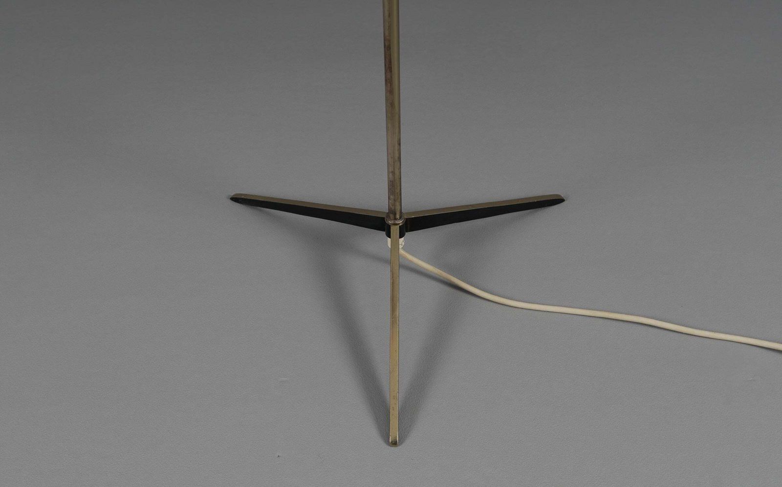 Elegant Tripod Floor Lamp With Two Glass Shades, 1950s photo buy