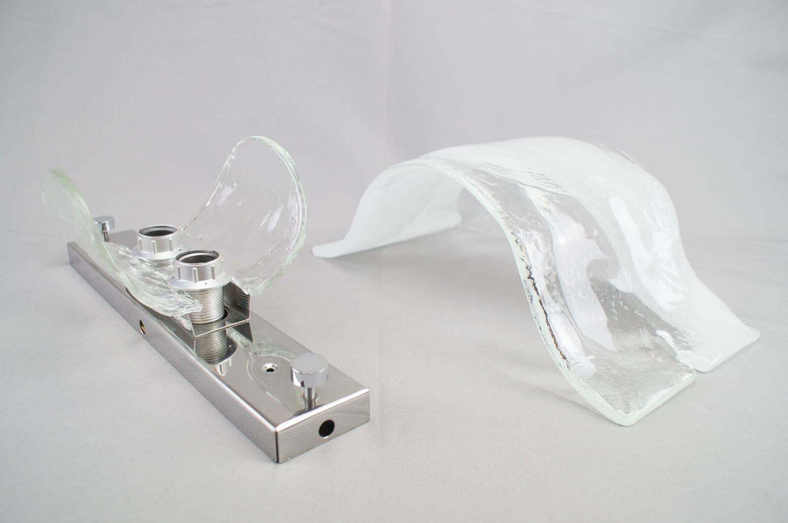 photo furniture Large Murano Vetri Glass Wall Lamp, Italy 1960s