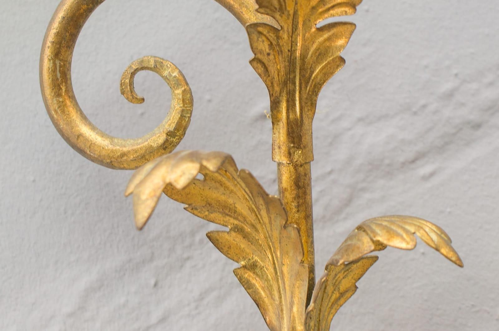 photo furniture Pair Of Vintage Hollywood Regency Massive Brass Wall Lights, Italy, 1960s