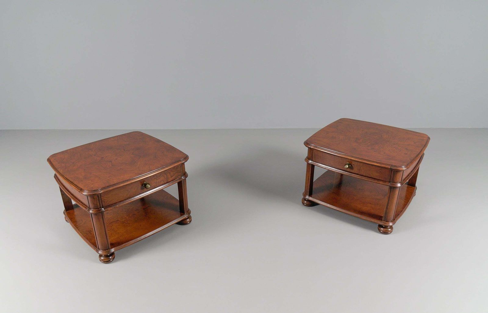 Art Deco Bedside Tables In Mahogany, 1940s, Set Of 2 photo vintage