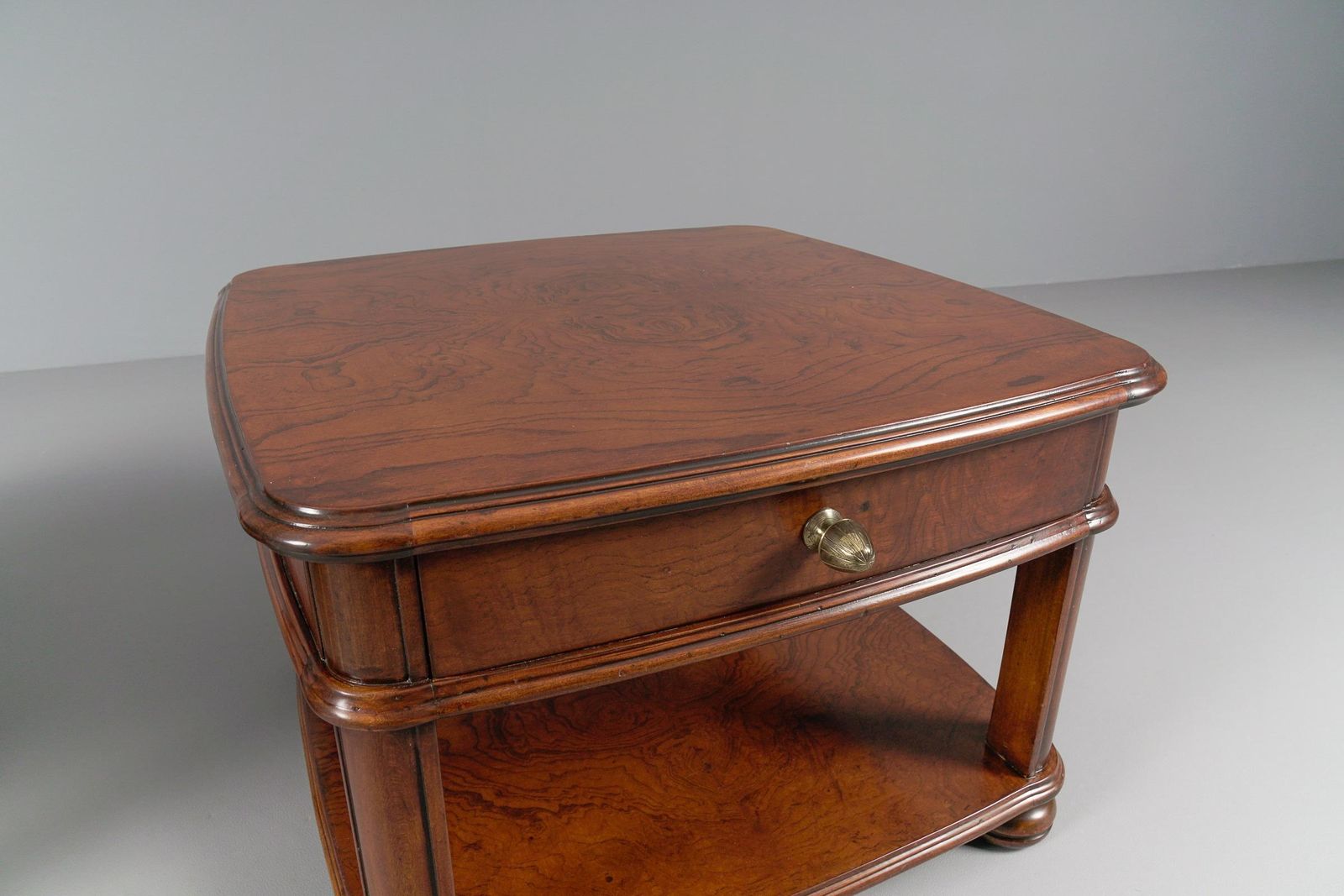 photo furniture Art Deco Bedside Tables In Mahogany, 1940s, Set Of 2