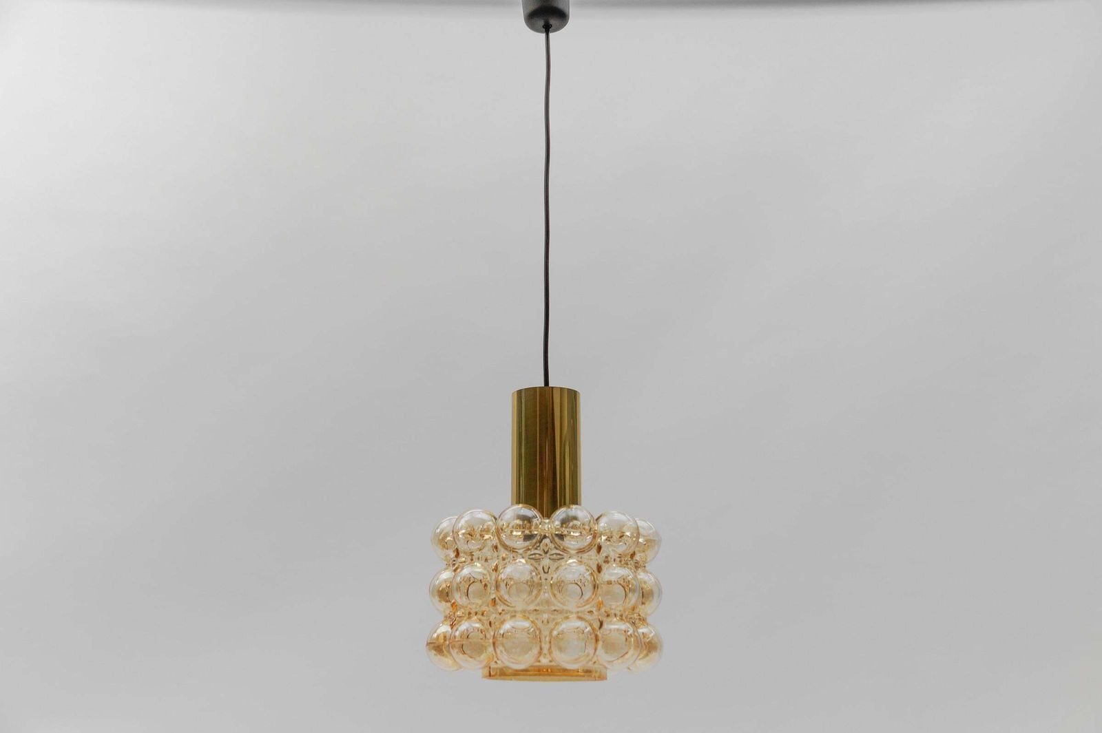 1 Of 2 Amber Bubble Glass Ceiling Lamp By Helena Tynell For Limburg, Germany 196 photo furniture