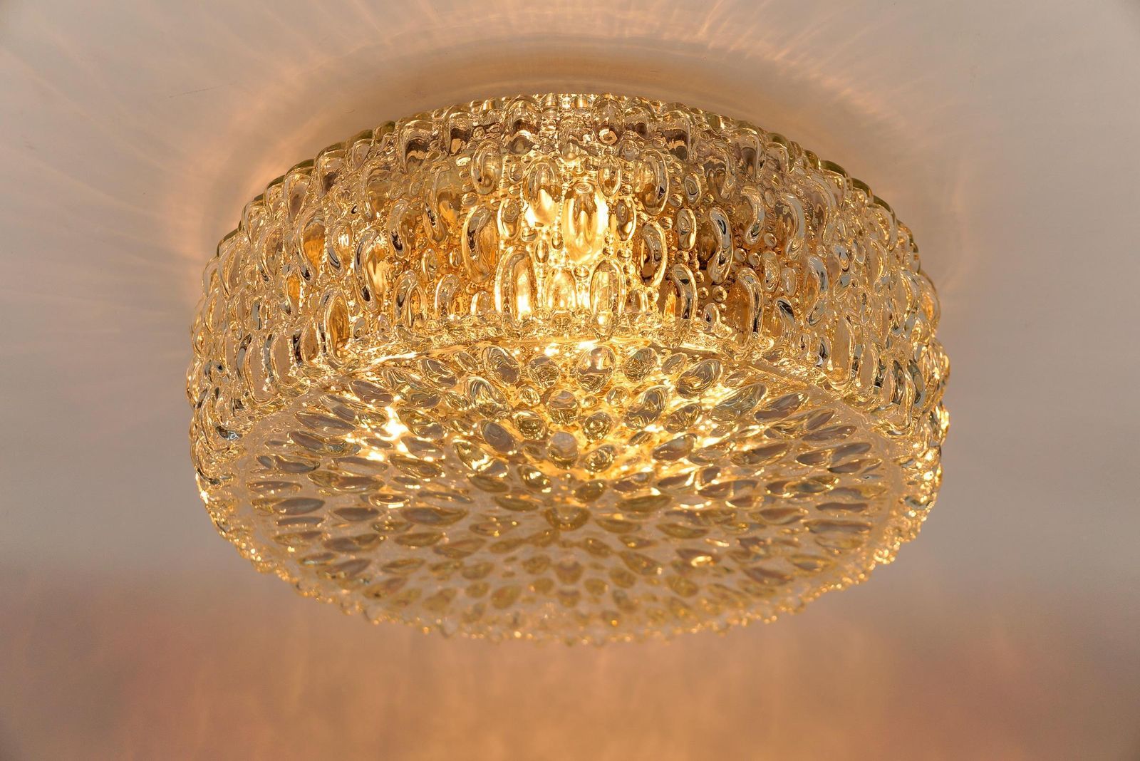 1. Of 3 Large Bubble Glass Wall Lamp / Flush Mount By Limburg, 1960s Germany photo for sale