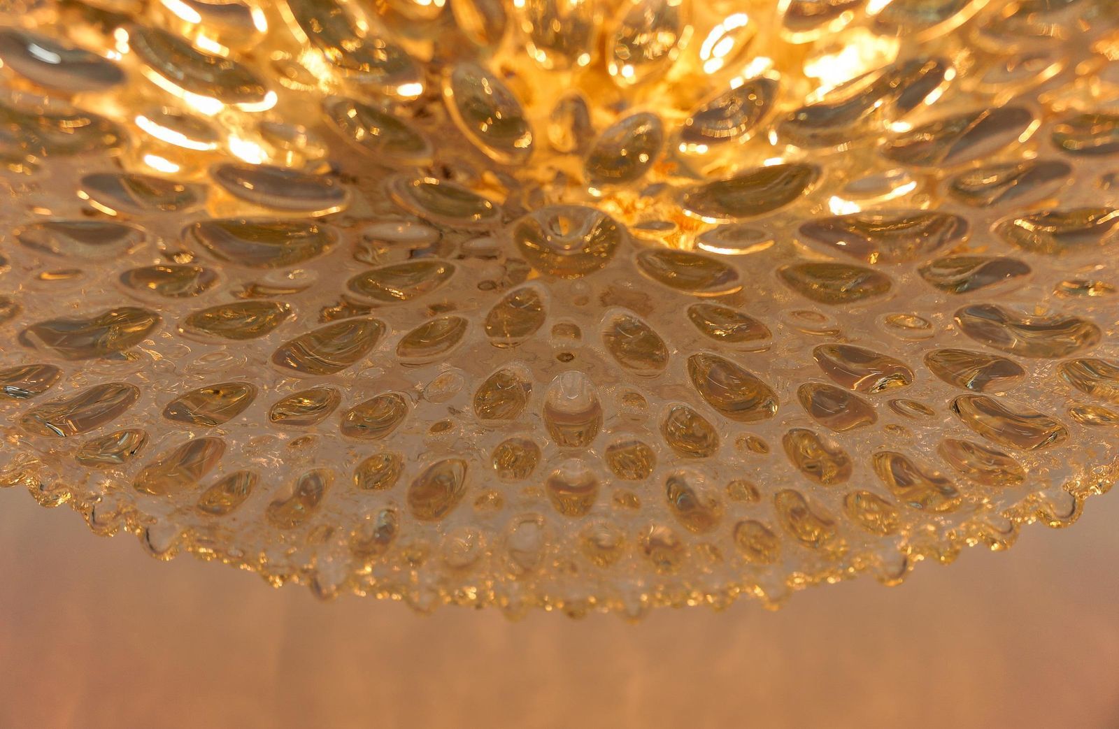 photo for sale 1. Of 3 Large Bubble Glass Wall Lamp / Flush Mount By Limburg, 1960s Germany