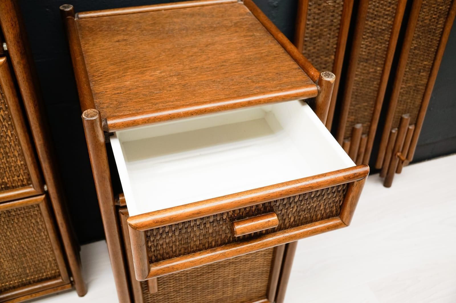 Lovely Rattan Wardrobe Set, 1970s Italy photo buy