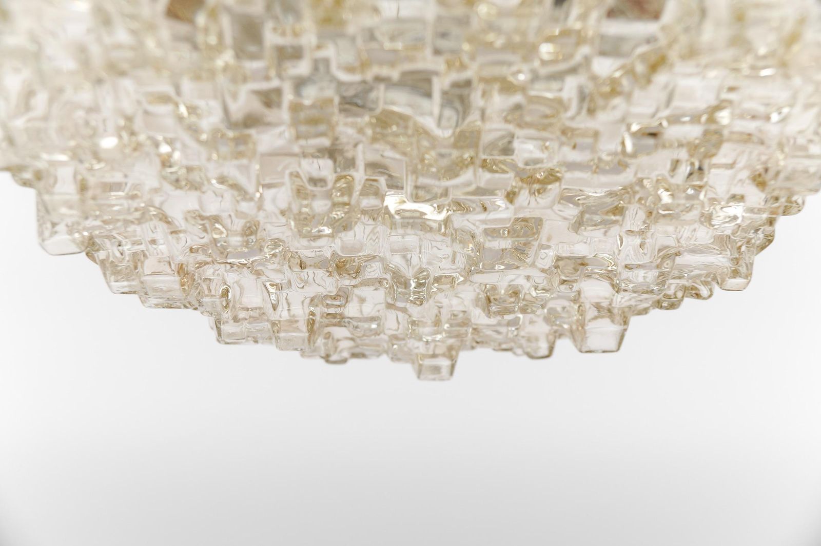 photo furniture 1. Of 4 Square Smoked Glass Geometric Glass Wall Lamp / Flush Mount, 1960s